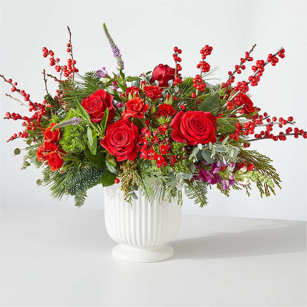 Big Red Bow Bouquet – Bella Fleur Sweets And Gifts Inc, Aurora IL