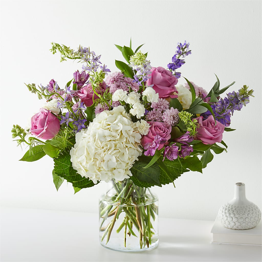 Violet Caress Bouquet – Bella Fleur Sweets And Gifts Inc, Aurora IL