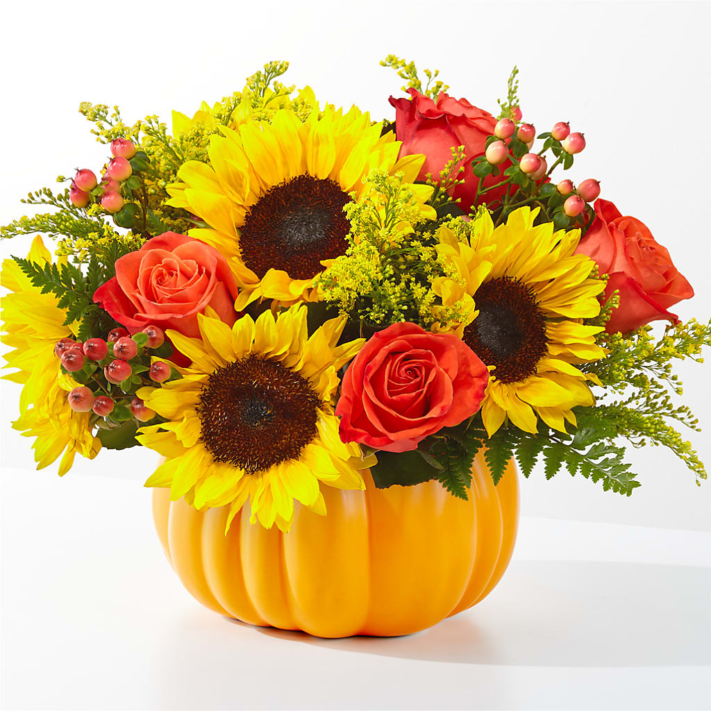 Pick of the Patch Pumpkin Bouquet – Bella Fleur Sweets And Gifts Inc, Aurora IL