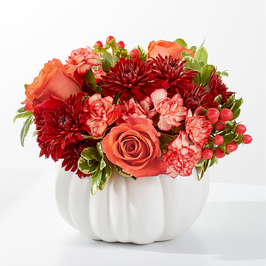 Autumn Air Pumpkin Bouquet – Bella Fleur Sweets And Gifts Inc, Aurora IL