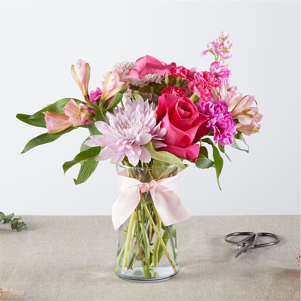 Pink Ribbon - A Florist Original – Bella Fleur Sweets And Gifts Inc, Aurora IL