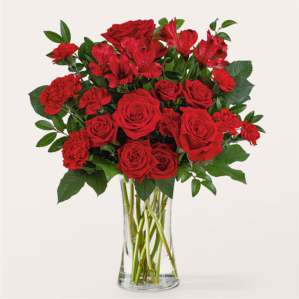 Brilliant Ruby Bouquet – Bella Fleur Sweets And Gifts Inc, Aurora IL