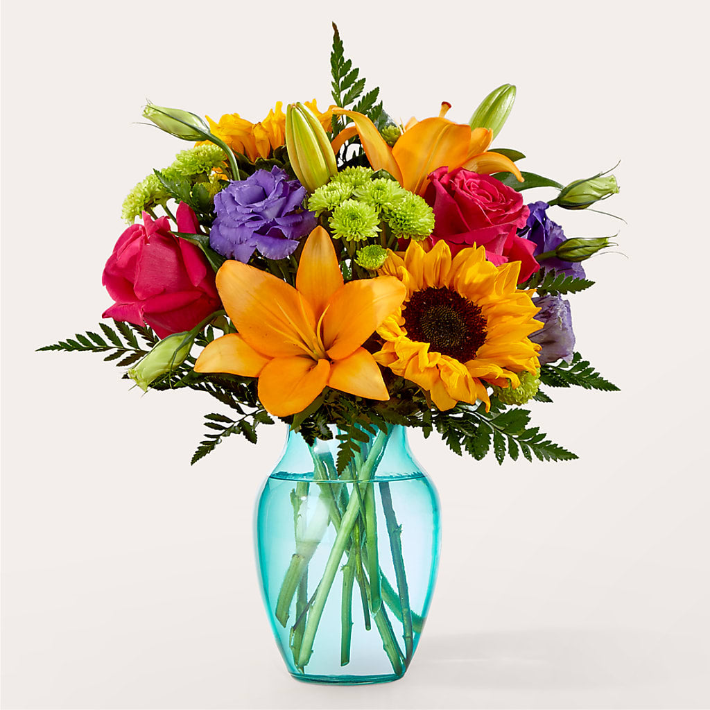 Double Rainbow Bouquet – Bella Fleur Sweets And Gifts Inc, Aurora IL