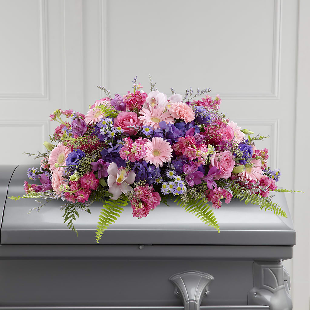 Glorious Garden Casket Spray – Bella Fleur Sweets And Gifts Inc, Aurora IL