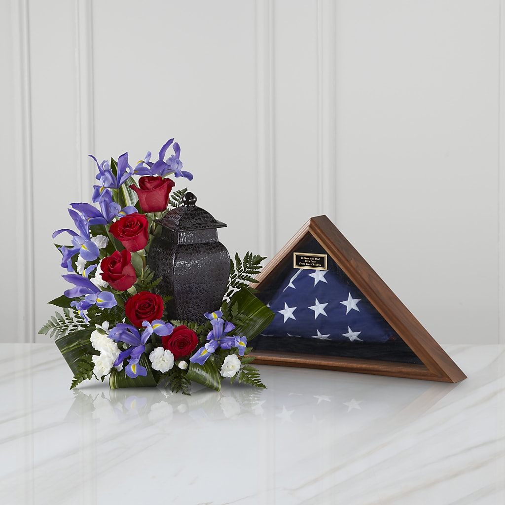 Patriotic Tribute Arrangement – Bella Fleur Sweets And Gifts Inc, Aurora IL