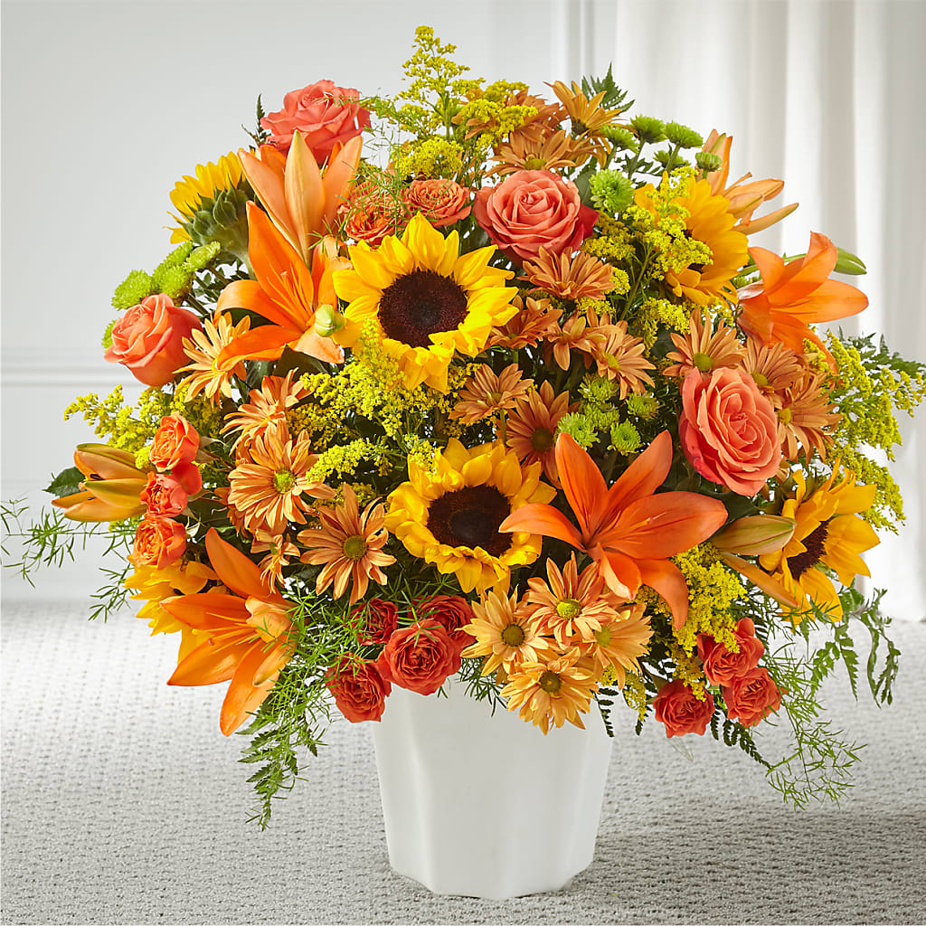 Harvest Thoughts Floor Basket – Bella Fleur Sweets And Gifts Inc, Aurora IL