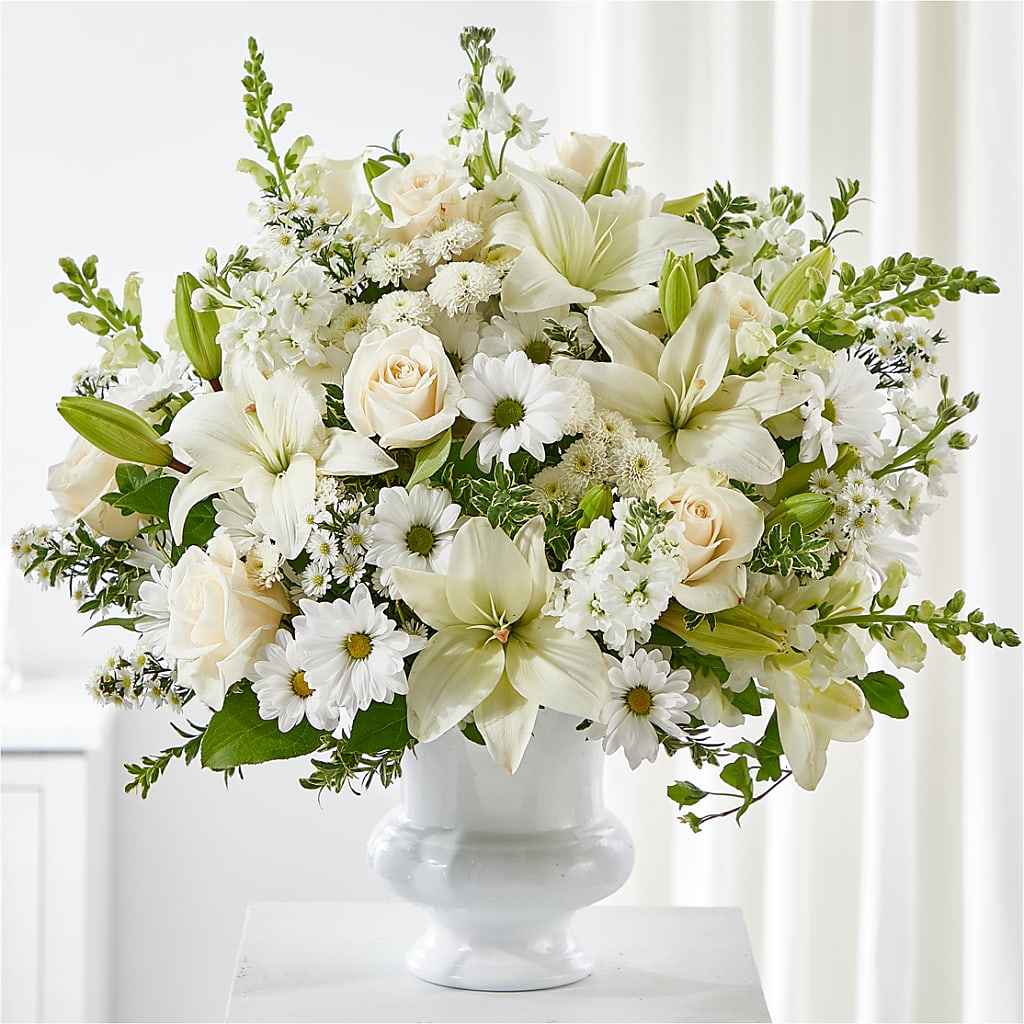 Uplifting Urn Arrangement – Bella Fleur Sweets And Gifts Inc, Aurora IL