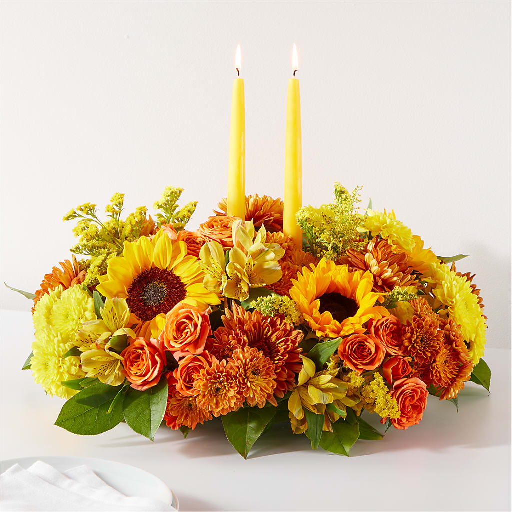 Autumn Harmony Centerpiece – Bella Fleur Sweets And Gifts Inc, Aurora IL