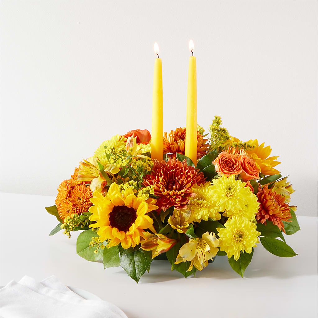 Autumn Harmony Centerpiece – Bella Fleur Sweets And Gifts Inc, Aurora IL