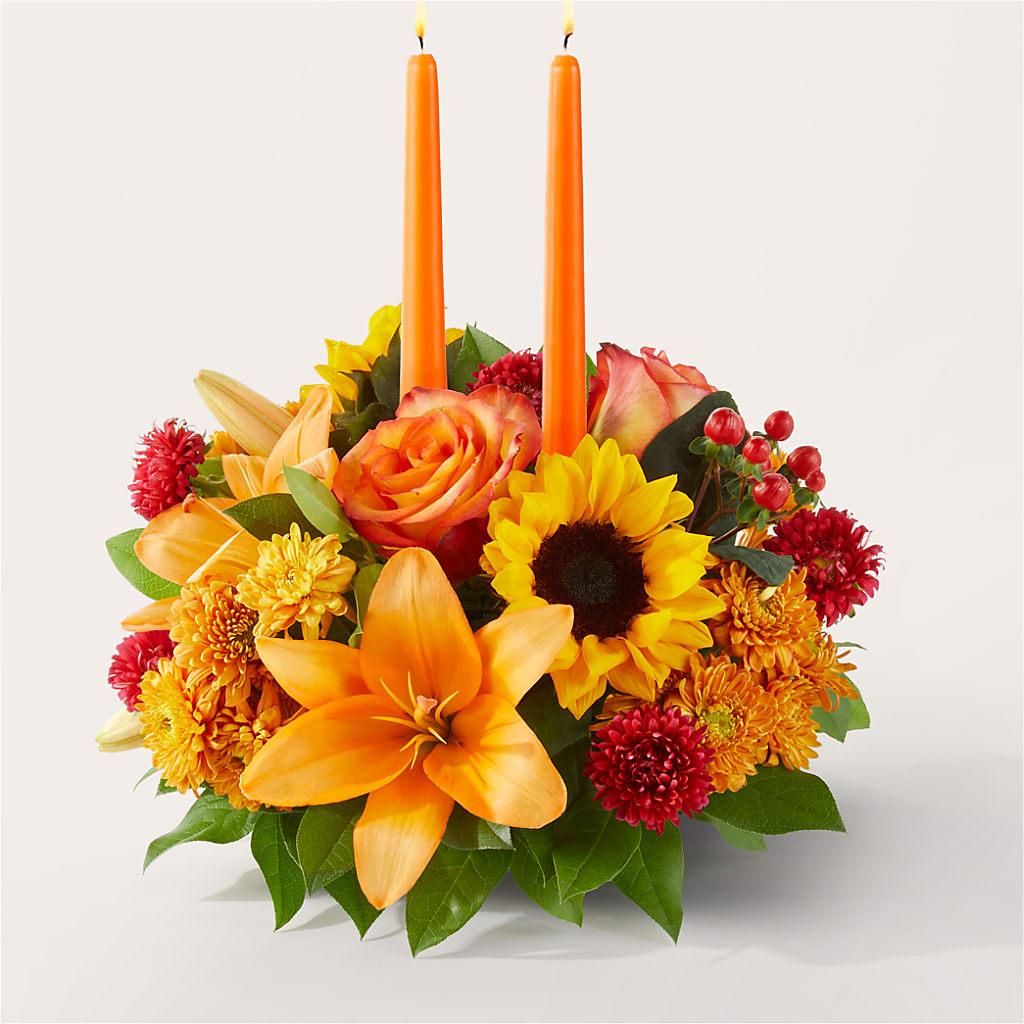 Grateful Centerpiece – Bella Fleur Sweets And Gifts Inc, Aurora IL