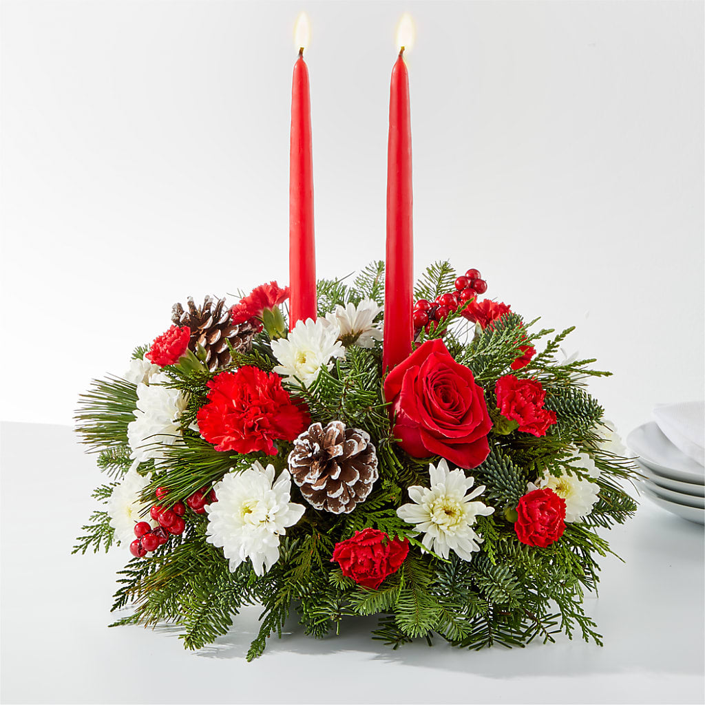 Holiday Soiree Centerpiece – Bella Fleur Sweets And Gifts Inc, Aurora IL