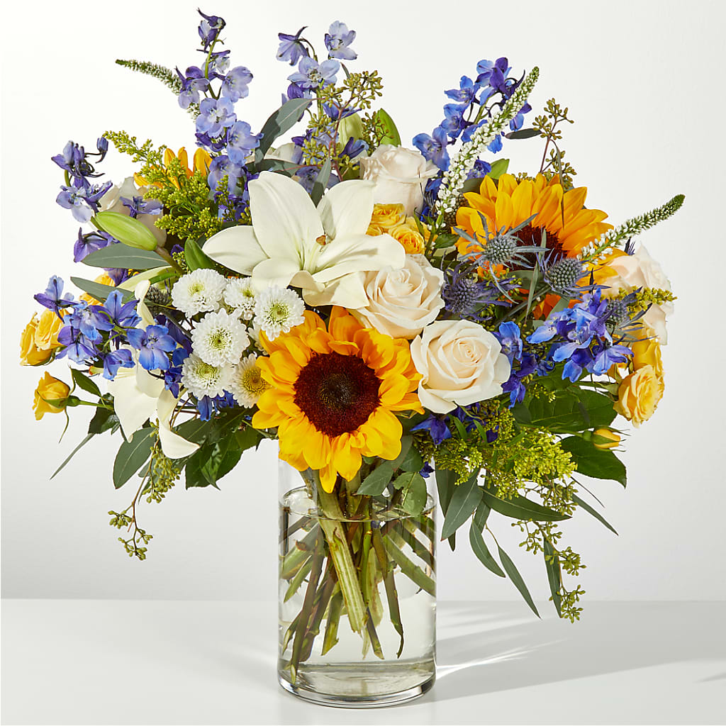 Wonderfully Sunny Bouquet – Bella Fleur Sweets And Gifts Inc, Aurora IL