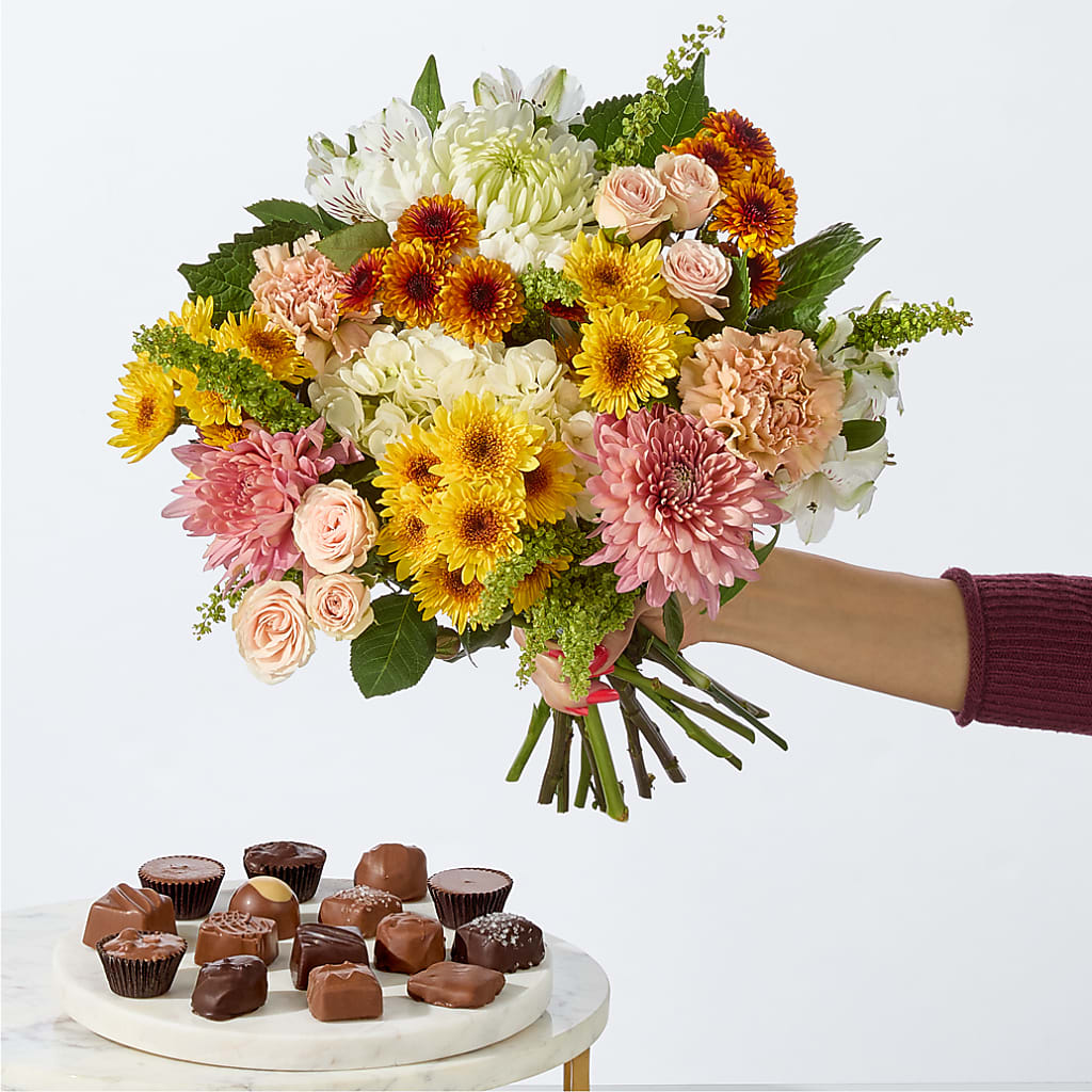 Fall Celebration Bouquet –  Bella Fleur Sweets And Gifts Inc, Aurora IL