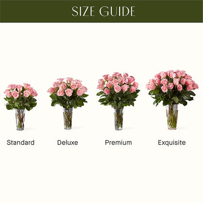Long Stem Pink Rose Bouquet –  Bella Fleur Sweets And Gifts Inc, Aurora IL