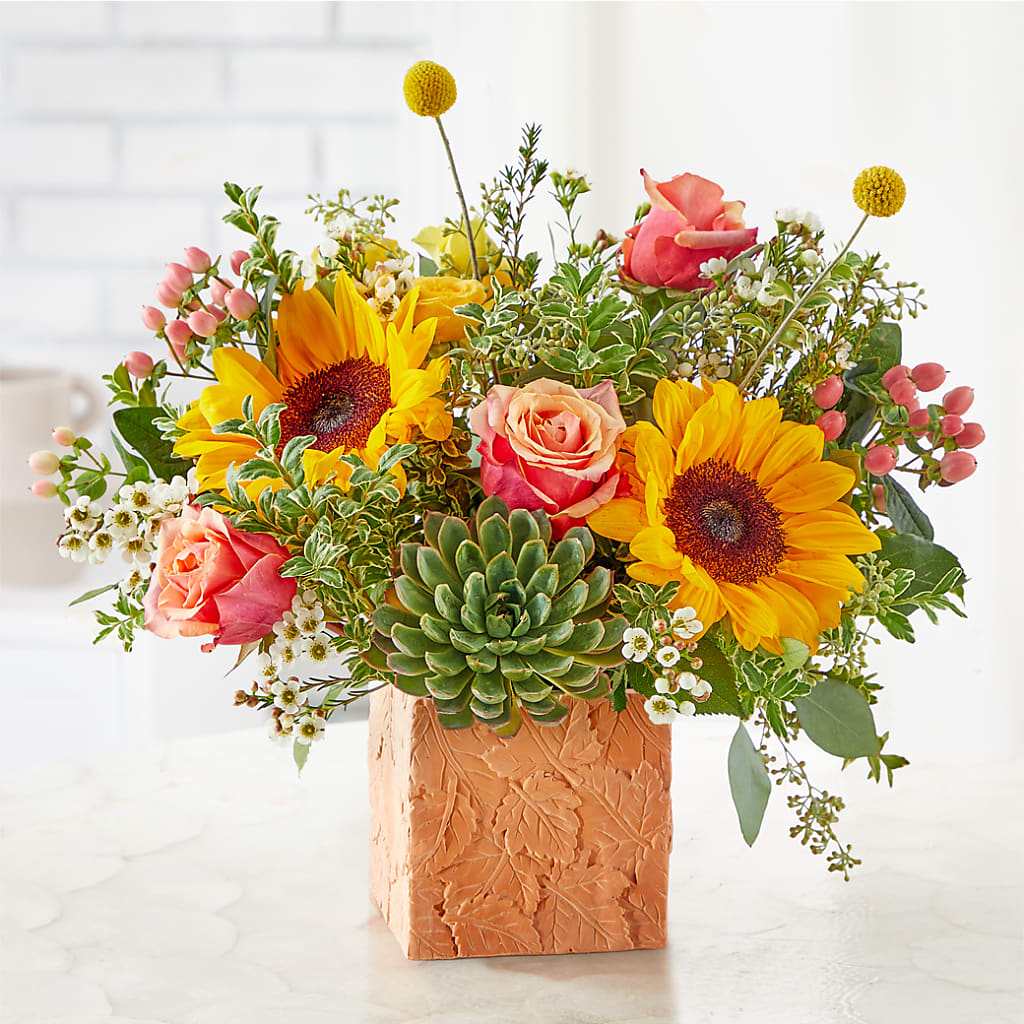 Sunflower Season Bouquet –  Bella Fleur Sweets And Gifts Inc, Aurora IL