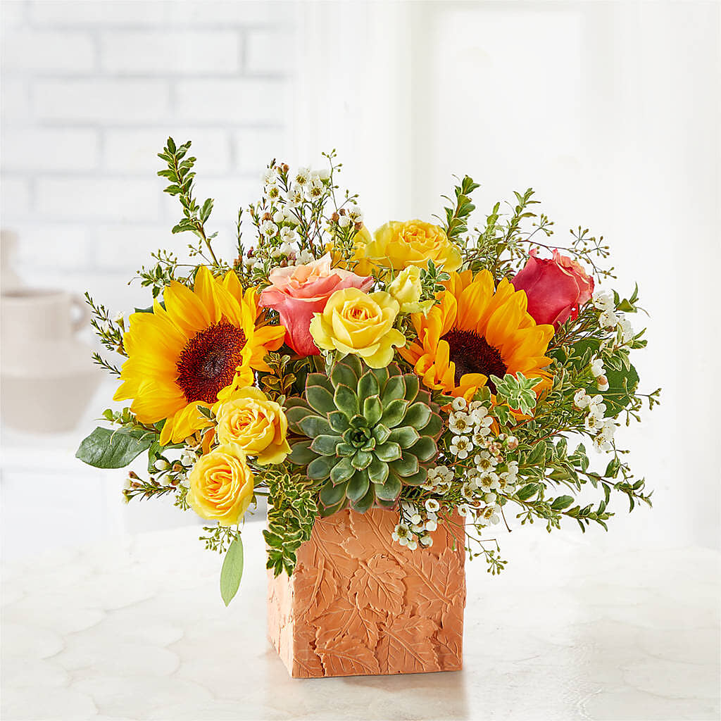 Sunflower Season Bouquet –  Bella Fleur Sweets And Gifts Inc, Aurora IL