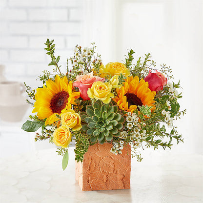 Sunflower Season Bouquet –  Bella Fleur Sweets And Gifts Inc, Aurora IL