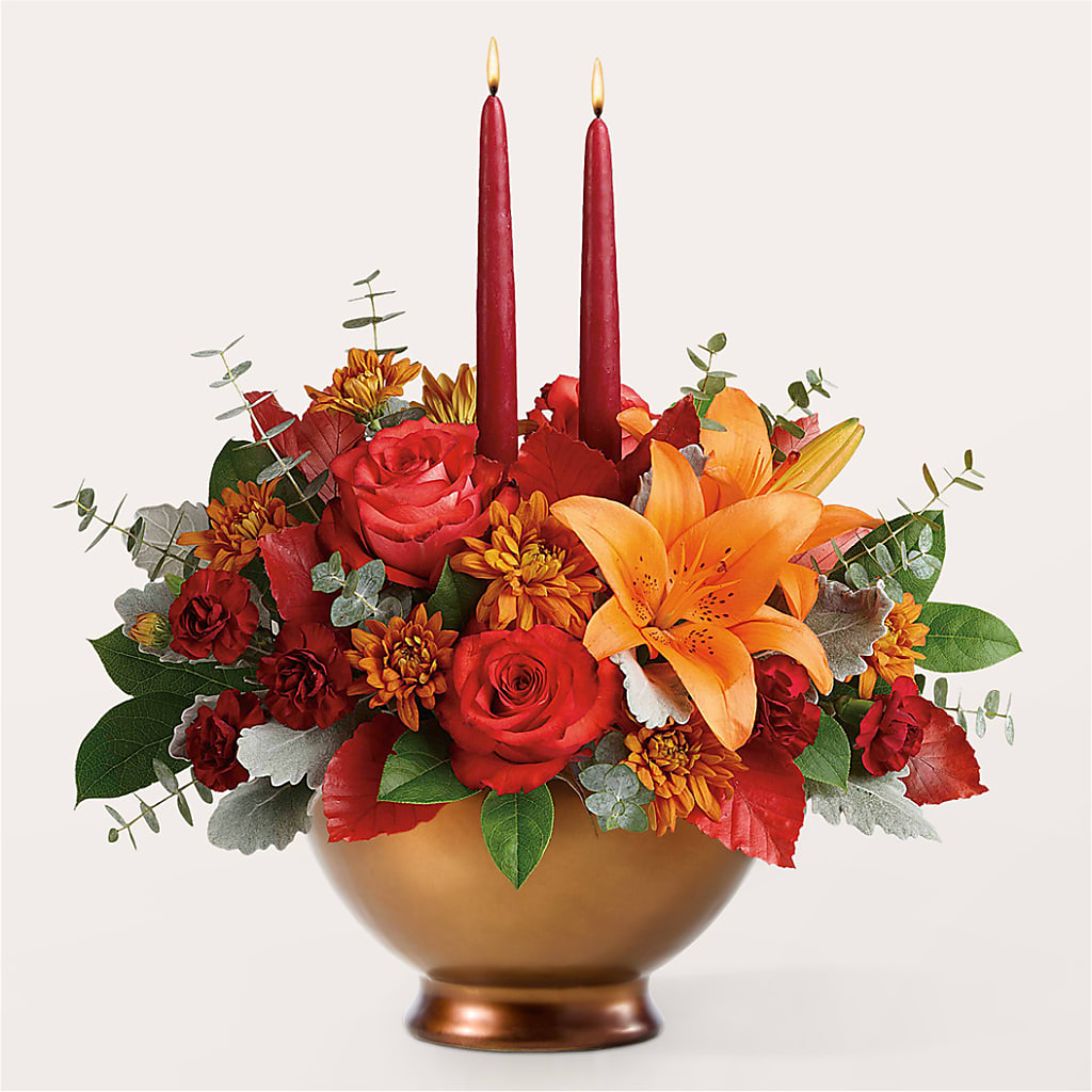 Fruits of Fall Centerpiece –  Bella Fleur Sweets And Gifts Inc, Aurora IL