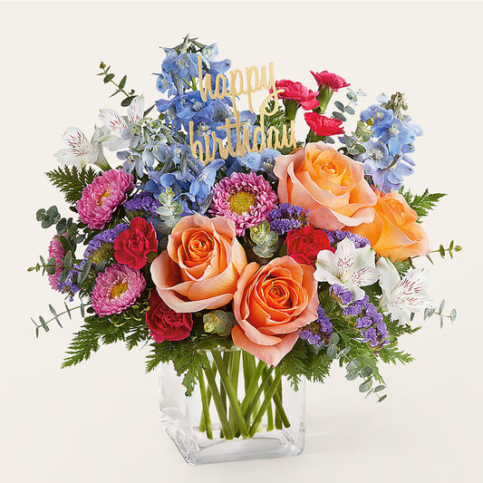 Birthday Bash Bouquet –  Bella Fleur Sweets And Gifts Inc, Aurora IL