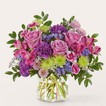 Glass Half Full Bouquet –  Bella Fleur Sweets And Gifts Inc, Aurora IL