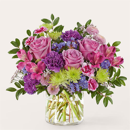Glass Half Full Bouquet –  Bella Fleur Sweets And Gifts Inc, Aurora IL