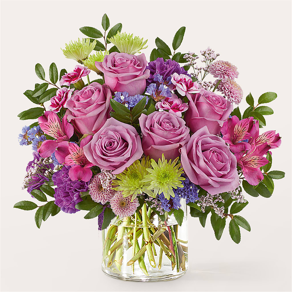Glass Half Full Bouquet –  Bella Fleur Sweets And Gifts Inc, Aurora IL