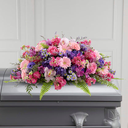 Glorious Garden Casket Spray –  Bella Fleur Sweets And Gifts Inc, Aurora IL