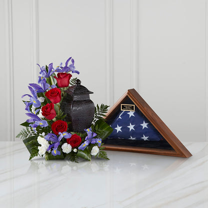 Patriotic Tribute Arrangement –  Bella Fleur Sweets And Gifts Inc, Aurora IL