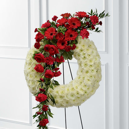 Graceful Tribute Wreath –  Bella Fleur Sweets And Gifts Inc, Aurora IL