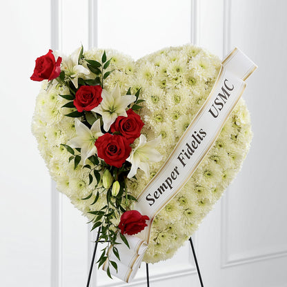 Heartfelt Hero Standing Heart –  Bella Fleur Sweets And Gifts Inc, Aurora IL