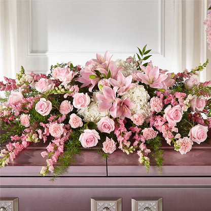 Life & Remembrance Casket Spray –  Bella Fleur Sweets And Gifts Inc, Aurora IL