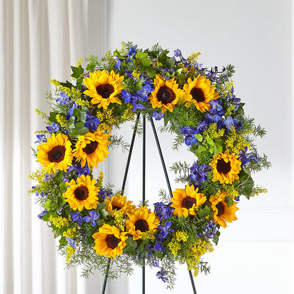 Bright Rays Wreath –  Bella Fleur Sweets And Gifts Inc, Aurora IL