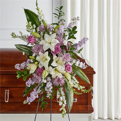Grateful Hearts Standing Spray –  Bella Fleur Sweets And Gifts Inc, Aurora IL