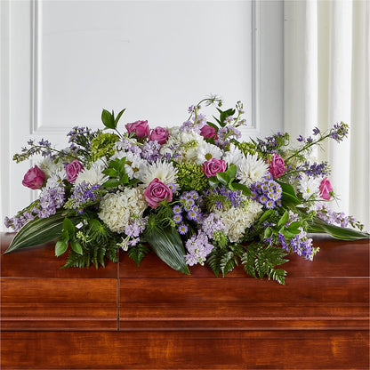 Meadows of Serenity Casket Spray –  Bella Fleur Sweets And Gifts Inc, Aurora IL