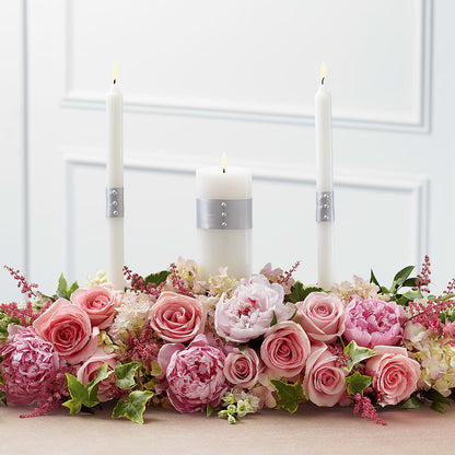 Worldwide Romance Unity Candle Arrangement –  Bella Fleur Sweets And Gifts Inc, Aurora IL