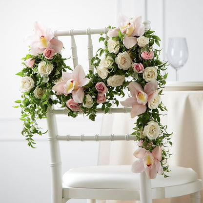Orchid Rose Chair Décor –  Bella Fleur Sweets And Gifts Inc, Aurora IL