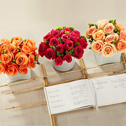 Dawn Rose Centerpiece –  Bella Fleur Sweets And Gifts Inc, Aurora IL